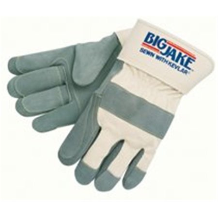 MCR SAFETY Heavy-Duty Side Split Gloves, Etra Large, Leather 127-1715